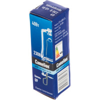 Прозрачная галогенная лампа без рефлектора G9 40W 220V 2000 часов Camelion 5553