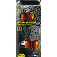 Набор диэлектрических отверток до 1000V, 5шт Berger BG BG1065