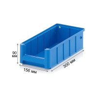 Стеллажный полочный лоток 300х156х90мм Пластик Система 12.331.65