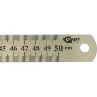 Линейка металлическая с двусторонней шкалой 500х27 мм GRIFF D112017