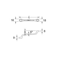 Накидной двусторонний ключ NORGAU тип N2 10х12 мм 060307129