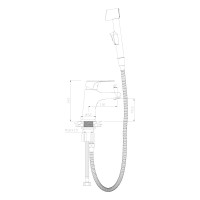 Смеситель для раковины OLIVE'S EVORA 33120EV с гигиеническим душем