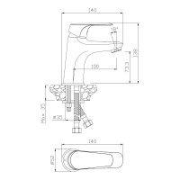 Смеситель для раковины OLIVE'S EVORA 33100EV
