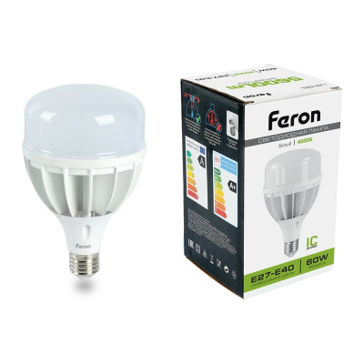Светодиодная лампа Feron 60W 230V E27-Е40 4000K LB-65 25821