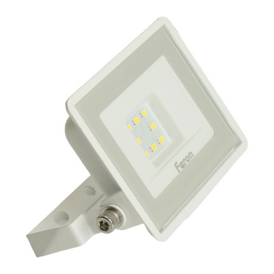 Светодиодный прожектор 2835 SMD 10W 6400K IP65 AC220V/50Hz, белый FERON LL-918 29491