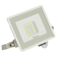 Светодиодный прожектор 2835 SMD 10W 6400K IP65 AC220V/50Hz, белый FERON LL-918 29491