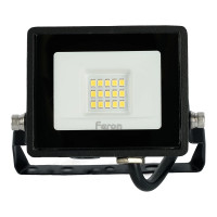 Светодиодный прожектор 2835 SMD 20W 6400K IP65 черный с матовым стеклом FERON LL-919 29492