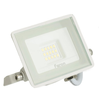 Прожектор светодиодный FERON LL-919 2835 SMD 20W 6400K IP65 AC220V/50Hz, белый с матовым стеклом 29494
