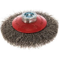 Щетка коническая с гофрированной нержавеющей проволокой Эксперт 535 (100 мм; М14*2 мм) Профоснастка 20804001