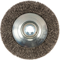 Щетка коническая с гофрированной нержавеющей проволокой Эксперт 535 (100 мм; М14*2 мм) Профоснастка 20804001