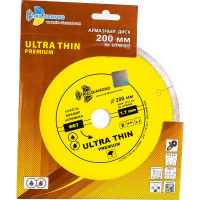 Диск алмазный отрезной TRIO-DIAMOND сплошной ультратонкий 200x25.4 Ultra Thin Premium UTW505