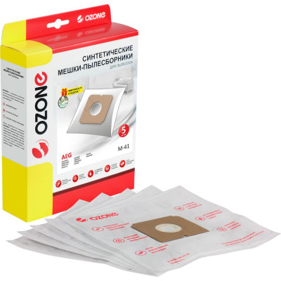 Мешки-пылесборники синтетические для пылесосов AEG (5 шт.) OZONE M-41