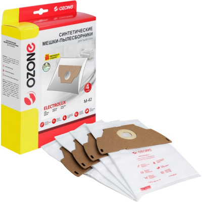 Мешки-пылесборники синтетические для пылесосов ELECTROLUX (4 шт.) OZONE M-42