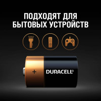 Батарейки щелочные Duracell, D/LR20 2шт Б0014055