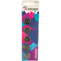 Батарейка CR2025 5хBL 5шт КОСМОС KOC20255BL