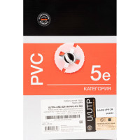 Кабель витая пара 305м Hyperline UUTP4-C5E-S24-IN-PVC-GY 41903