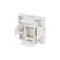 Вставка 45x45 аналог Mosaic для 1 модуля формата Keystone Jack со шторкой Hyperline SIP2-1K-M45-45 35207