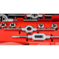 Резьбонарезной набор M3-M12 HSS метчики+плашки+воротки+сверла, 44шт RUKO 245030