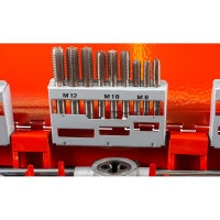 Резьбонарезной набор M3-M12 HSS метчики+плашки+воротки+сверла, 44шт RUKO 245030