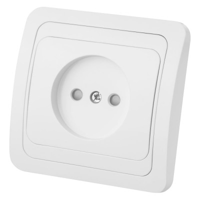 Розетка c защитными шторками, белая 2П 10А TDM ELECTRIC Валдай SQ1804-0023