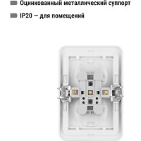 Двойная розетка, белая 2П 10А TDM ELECTRIC Валдай SQ1804-0009