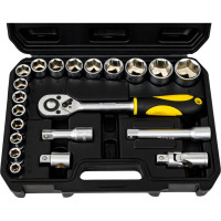 Головки сменные 21 шт. (1/2", CrV) TOPEX 38D642