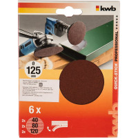 Круг шлифовальный QUICK-STICK (6 шт; 125 мм) для эксцентриковых шлифмашин KWB 488-300