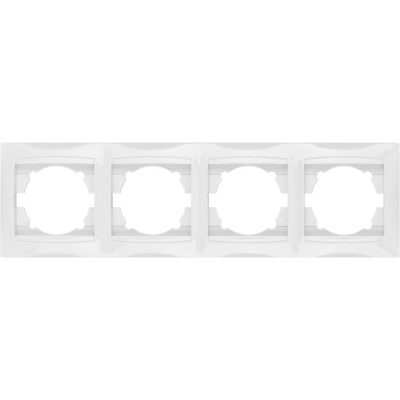 Четырехпостовая горизонтальная белая рамка TDM ELECTRIC Лама SQ1815-0032