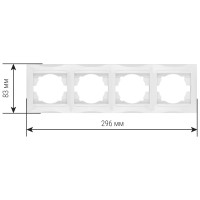 Четырехпостовая горизонтальная белая рамка TDM ELECTRIC Лама SQ1815-0032