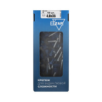 Саморез КР со сверлом, 4,8x35 мм, RAL-5005 насыщенный синий, 60 шт. в коробке с окном Zitar 112381