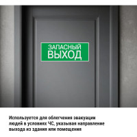 Знак "ЗАПАСНЫЙ ВЫХОД" TDM ELECTRIC 350х124мм для ССА, в упаковке 10 штук SQ0817-0060