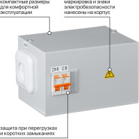 Ящик с понижающим трансформатором TDM ELECTRIC ЯТП-0,25 SQ1601-0001