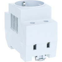 Розетка с заземляющим контактом TDM ELECTRIC Shuko РАр10-3-ОП (на din рейку) AQ0209-0001