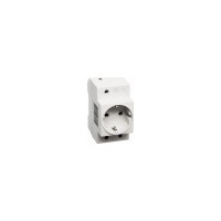 Розетка с заземляющим контактом TDM ELECTRIC Shuko РАр10-3-ОП (на din рейку) AQ0209-0001