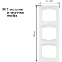 Трехпостовая вертикальная белая рамка TDM ELECTRIC Таймыр SQ1814-0027