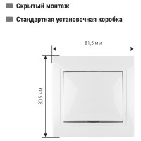 Одноклавишный выключатель TDM ELECTRIC 10А белый Таймыр SQ1814-0001