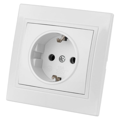 Розетка, белая 2П+З 16А 250В TDM ELECTRIC Таймыр SQ1814-0012