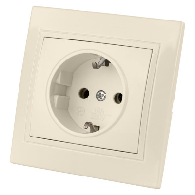 Розетка, слоновая кость 2П+З 16А 250В TDM ELECTRIC Таймыр SQ1814-0112