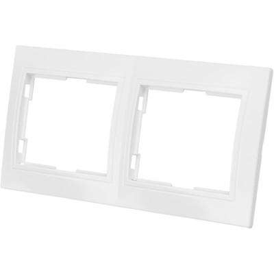 Двухпостовая горизонтальная рамка, белая TDM ELECTRIC Таймыр SQ1814-0026