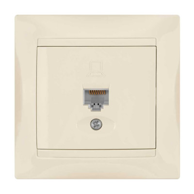 Компьютерная розетка, слоновая кость RJ45 TDM ELECTRIC Лама SQ1815-0116