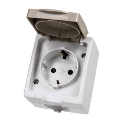 Розетка открытой установки 2П+З IP54 16А TDM ELECTRIC Вуокса SQ1803-0007