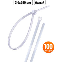 Хомут TDM ELECTRIC 3,6x250 мм, нейлон, белый, 100 шт. SQ0515-0122