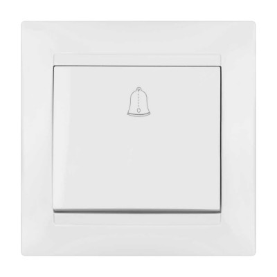 Звонковая кнопка TDM ELECTRIC белая Лама SQ1815-0008