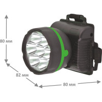Налобный фонарь Ultraflash 909LED7 черный, 7LED, 1 режим, 3XR6 11782