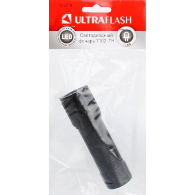 Фонарь Ultraflash 7102-ТН черный, 1LED, 1 режим, 3XR03 11788