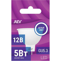 Светодиодная лампа REV, LED MR16 GU5.3 5W 400Лм, 4000K, холодный свет, 12V 32372 3