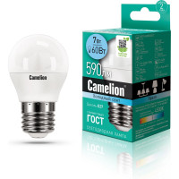 Светодиодная лампа 7Вт 220В Camelion LED7-G45/845/E27 12072