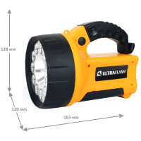 Аккумуляторный фонарь Ultraflash UF3753LED 220В/12В, желтый, 11 LED+ галог, 4В 2Ач, пластик, коробка 8311