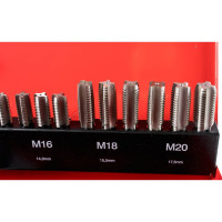 Резьбонарезной набор M3-M20 HSS метчики+плашки+воротки, 54шт RUKO 245040