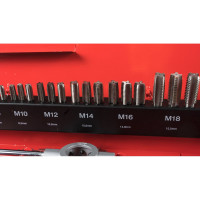 Резьбонарезной набор M3-M20 HSS метчики+плашки+воротки, 54шт RUKO 245040